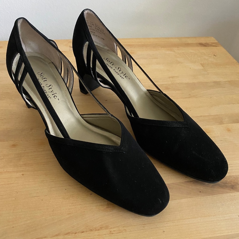 Soft Style Hush Puppies Dress Shoes ~ 8.5M ~ Black